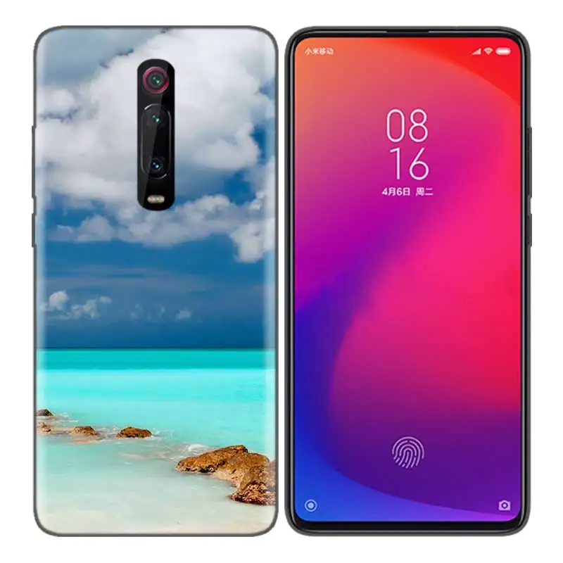 Черный мягкий силиконовый чехол-сумка для Xiaomi mi 9T CC9 Red mi 4 4X5 6 6A 7 7A Note Plus K20 Pro F1 Tampa Fall Clear Sea Sky San