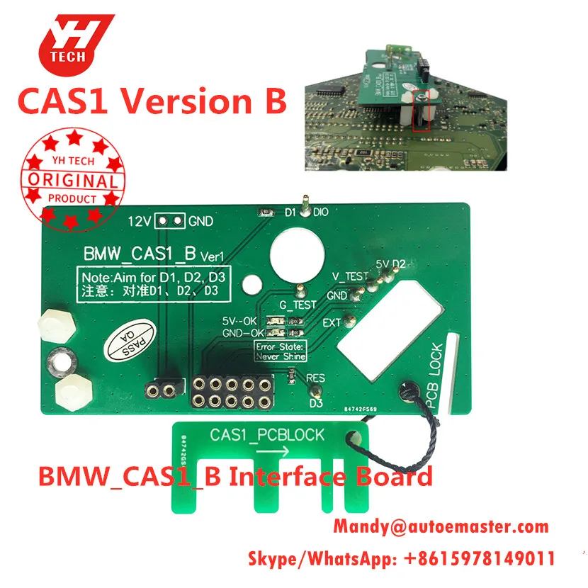 auto battery charger Yanhua mini ACDP CAS1/CAS2/CAS3/CAS3+/CAS4/CAS4+ /BMD01 interface board adapter for BMW CAS module car battery charger Code Readers & Scanning Tools