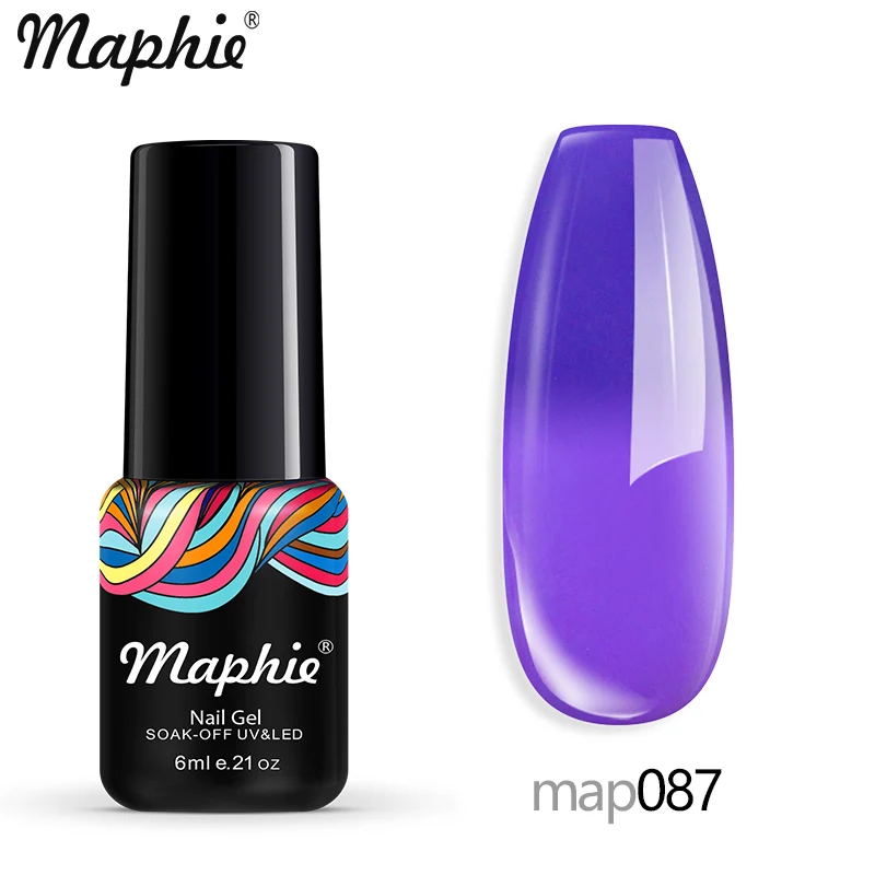 Maphie УФ-Гель-лак замачиваемый УФ/светодиодный Гель-лак для ногтей долговечный светодиодный Гель-лак для ногтей термальный гель для изменения цвета ногтей 98 цветов - Цвет: map087
