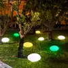 Solar Garden Lights Glow Cobble Stone Shape Outdoor Solar Light Waterproof Color Changing Landscape Lights with Remote Control 4