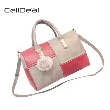 

CellDeal Retro Casual Lattice Shoulder Bag Large Capacity Tote Fashion Messenger Bags Boston Shoulder Bag PU Bags