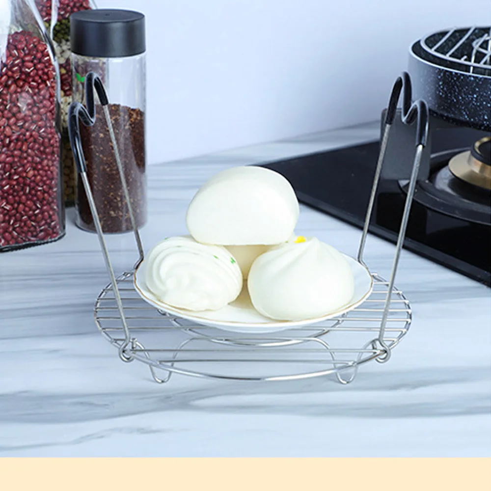 Silicone Handle Cooking Kitchen Stainless Steel Cookware Storage Eggs Steamer Rack Accessories Home Tool Basket Stand | Дом и сад