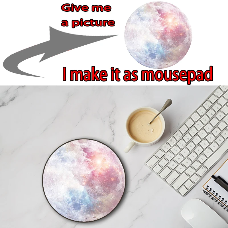 

DIY Photo Custom Round Mouse Pad Seam Office Keyboard Pad Laptop Desk Mat Rubber Non-Slip Gaming Mouse Pad 200x200/220x220