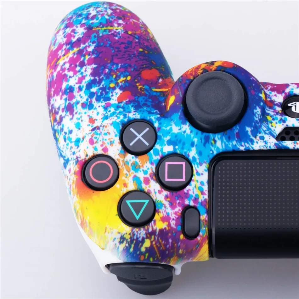Силиконовый защитный чехол с граффити для sony Dualshock 4 PS4 DS4 Pro тонкий контроллер Джойстик колпачки