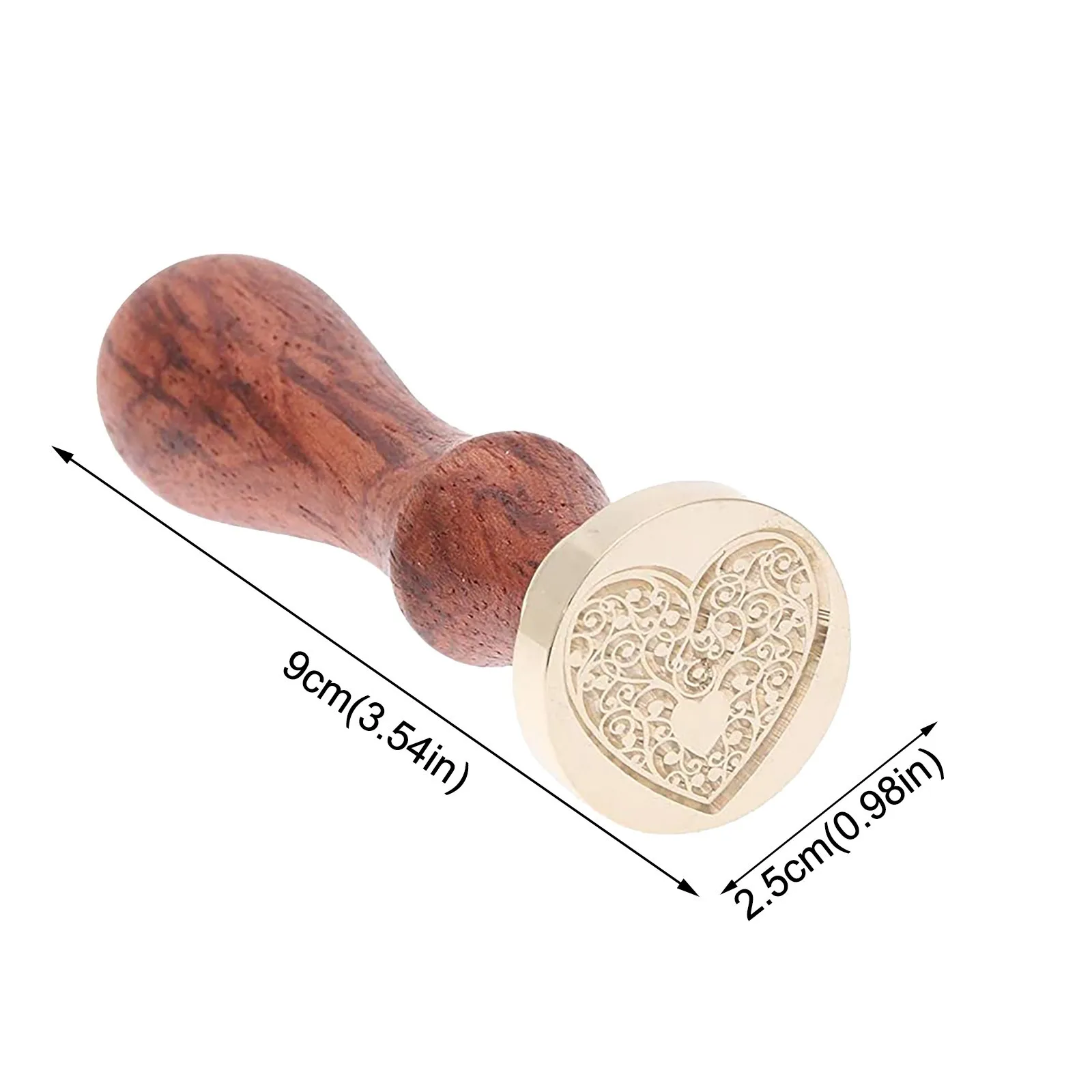 Retro Wax Seal Stamp Sealing Wax Seal Set Love Heart Wood Stamp Kits Replace Coppers Head Sollos Stempel Tools Post Decor 5G