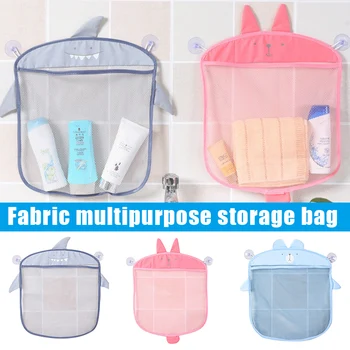 

Cartoon Hanging Mesh Storage Bag Suction Cup Style Bathroom Kitchen Toys Sundries Organizer Bag AN88