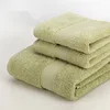 Fashion Hotel Towel Sets 3 Pieces Each Set Towel Combed Cotton Adult Bath Towel Hand Towel Sets 140x70cm 74x33cm 17 Colors 2
