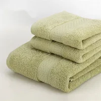 Fashion Hotel Towel Sets 3 Pieces Each Set Towel Combed Cotton Adult Bath Towel Hand Towel Sets 140x70cm 74x33cm 17 Colors 2