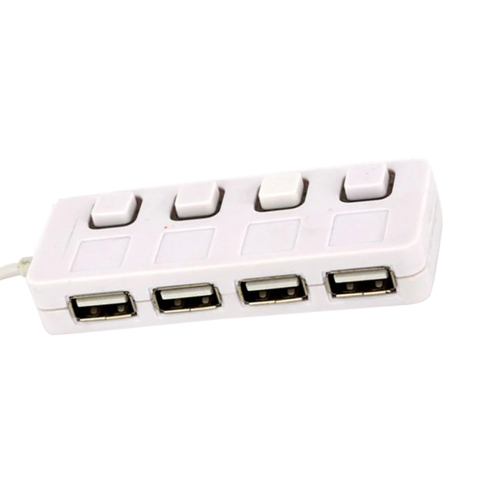 Универсальный 4 порта USB 2,0 индивидуальный переключатель зарядный кабель Центральная станция сплиттер