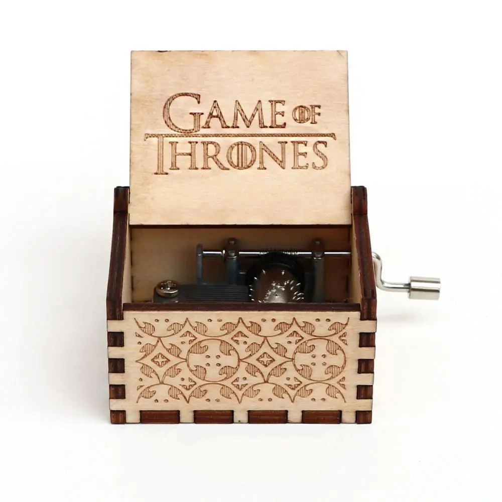 Антикварная деревянная резная ручная музыкальная шкатулка Гарри коробка Игра престолов Звездные войны музыкальная шкатулка детские подарки на день рождения вечерние шкатулка