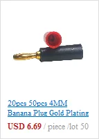 20 шт. 50 шт. 4 мм JS-999B банан обжимной терминал заглушка разъемы звуковой сигнал штекер холодного давления Solderless