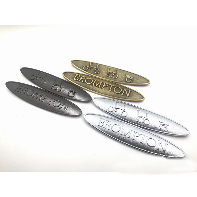 Велосипедная овальная металлическая наклейка 3 цветов на ствол BMX раму