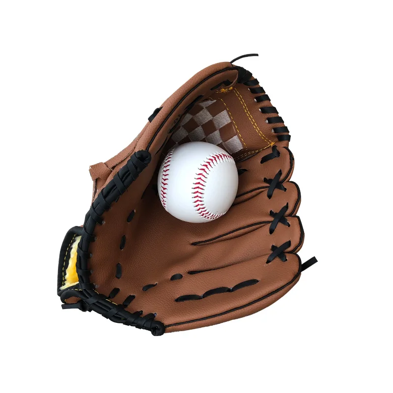 Softball Leather Baseball Glove Brown Men Adult Right Hand Baseball