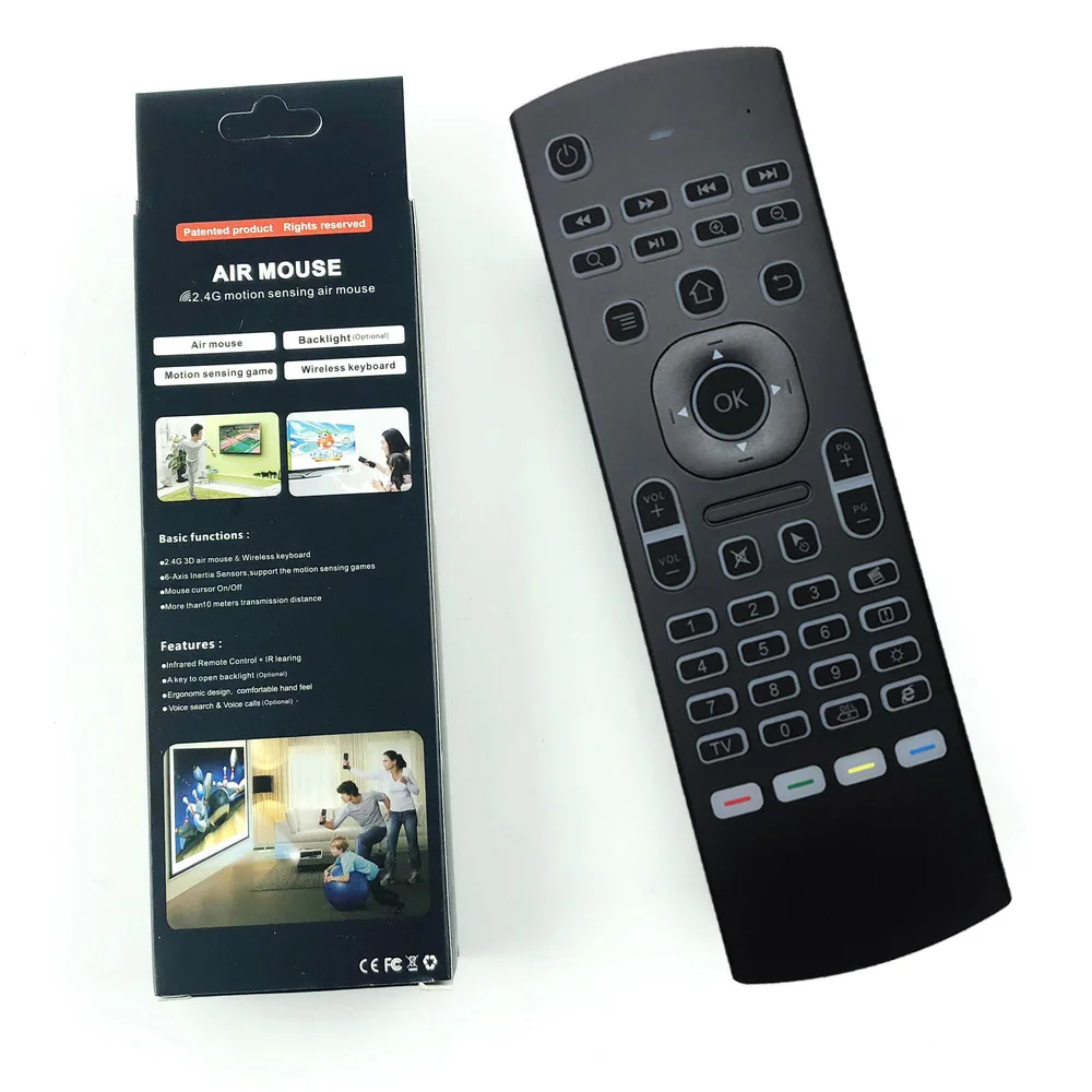 MX3 воздушная мышь с подсветкой 2 4G RF Беспроводная мини клавиатура IR Learning Smart Voice Remote