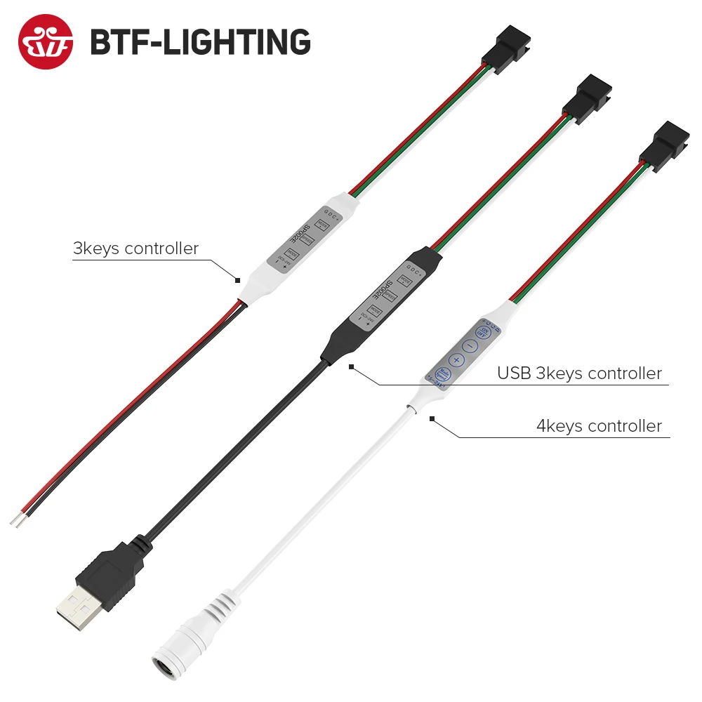 USB мини WS2812B контроллера 3 ключа 4 для пикселей Светодиодные ленты светильник WS2811