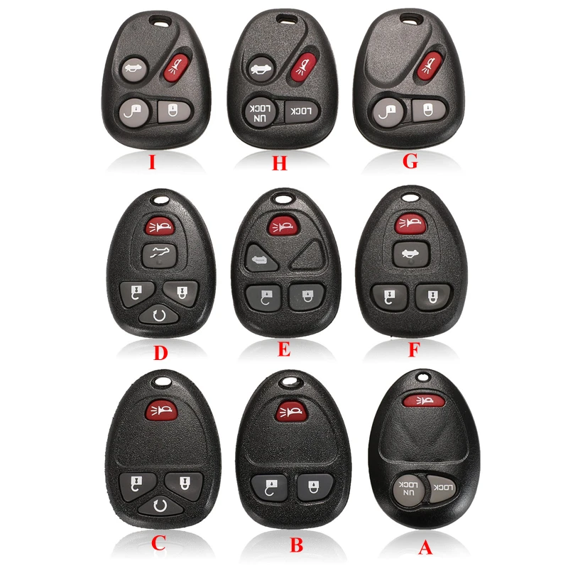Keyforkess 3 pulsanti No Chip Blank Remote 2 1 chiave antipanico Shell Case Cover per Buick Hummer H3 GMC per Chevrolet Colorado Isuzu - H2c469d0bca6b44988e31aafd9c982f0a6