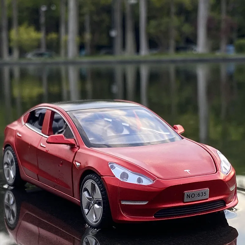 1:32 modelo Tesla 3 Modelo X S coche en miniatura de aleación Diecasts vehículos de Metal de juguete modelo de coche de luz y sonido de coche juguetes para niños de regalo