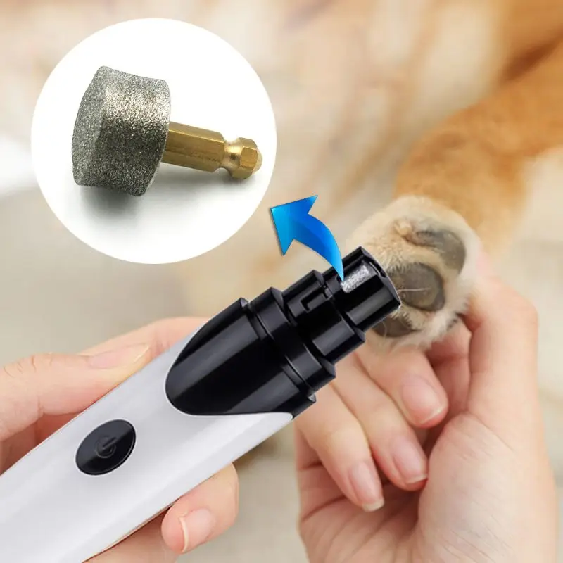 

Dog Pet Nail Grinder Machine Head Rechargeable Cat Nails Clipper Trimmer Replaceable Grinding Wheel