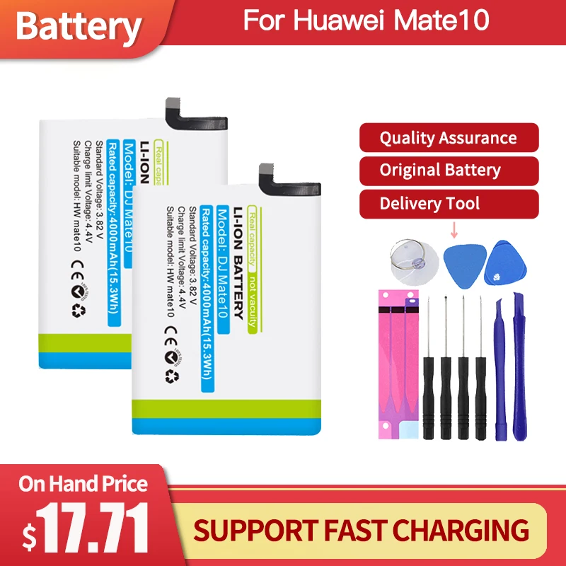 DEJI For HUAWEI Mate10 Original Phone Battery High Capacity 4000mAh Internal Bateria Replacement 3.82V Quality | Мобильные телефоны