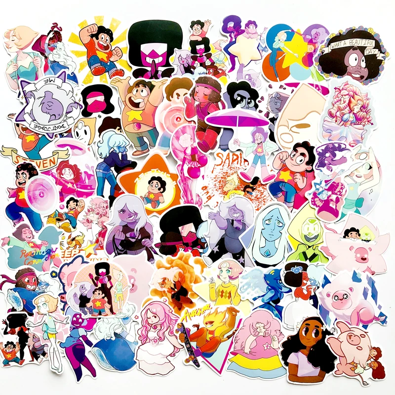 

63PCS Pack New Lion Steven Universe Stickers Set Toy Sticker For Luggage Skateboard Laptop Motorcycle DIY PVC Sticker