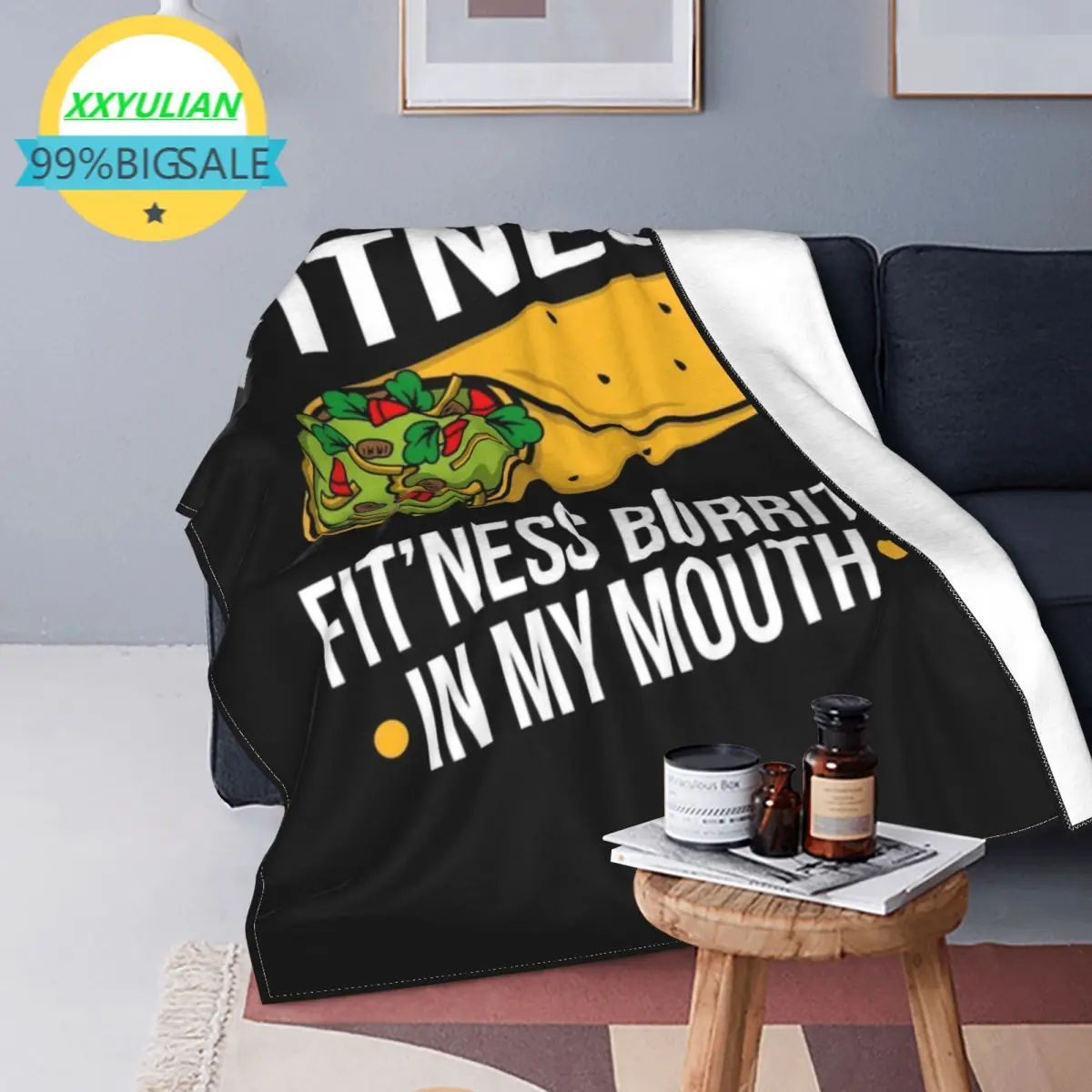 Одеяло для занятий фитнесом National Burrito флисовое текстильное хрустящее тонкое