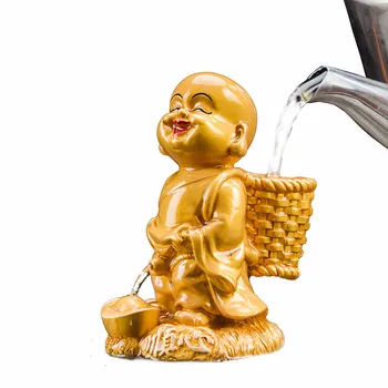 

XMT-HOME new discolored tea pet decorative pee little monk buddhas figures tea ceremony accessories