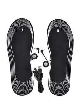 

Washable Heated Insoles USB Charging Warm Rechargeable Feet Heater Carbon Fiber Heating Insoles For Ski Men Women Keep Feet Warm