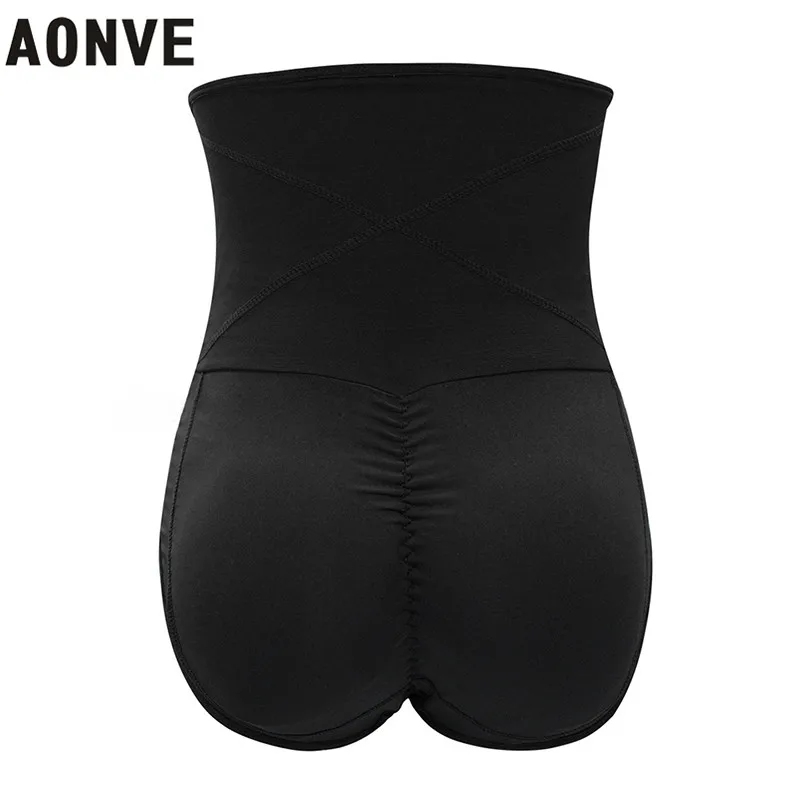 Aonve, подделка задницы, подтяжка, сексуальное нижнее белье, мягкое, для похудения, моделирующее белье, для женщин, Утягивающее, корректирующие трусики, большой размер - Цвет: Черный