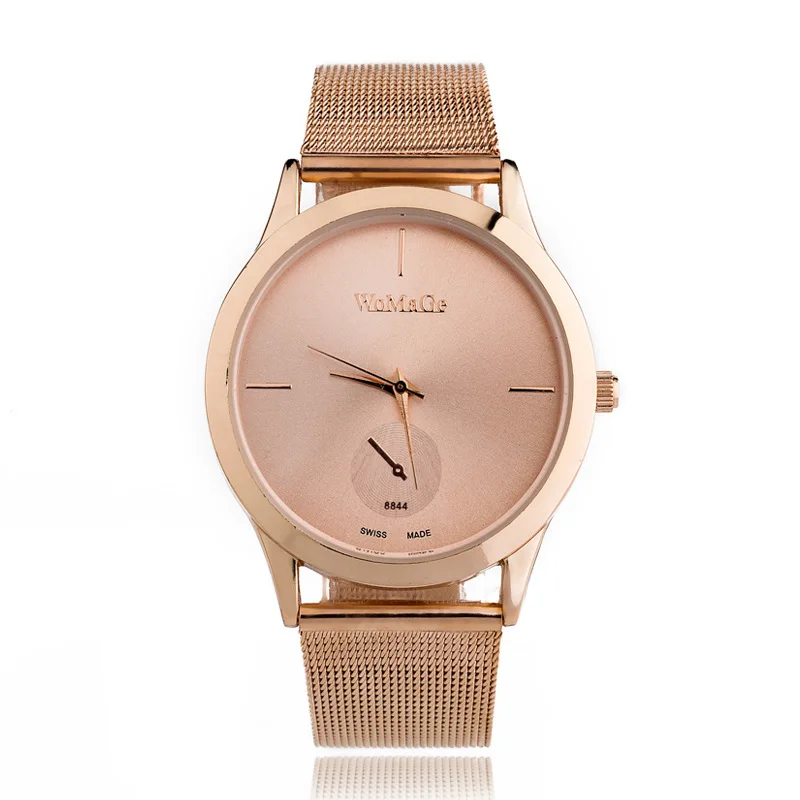 

2019 Hot Sales New Style Fashion Alloy Mesh Woven Watch Strap Watch Simple for Both Men And Women Casual Quartz Watch