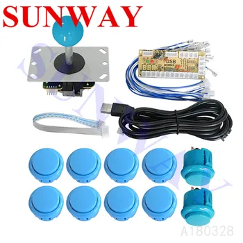 

Arcade Accessorry USB Encoder PC to joystick + 2/4/8 way operation Way Rocker joystick+10 Push Buttons For Arcade Games diy Kits