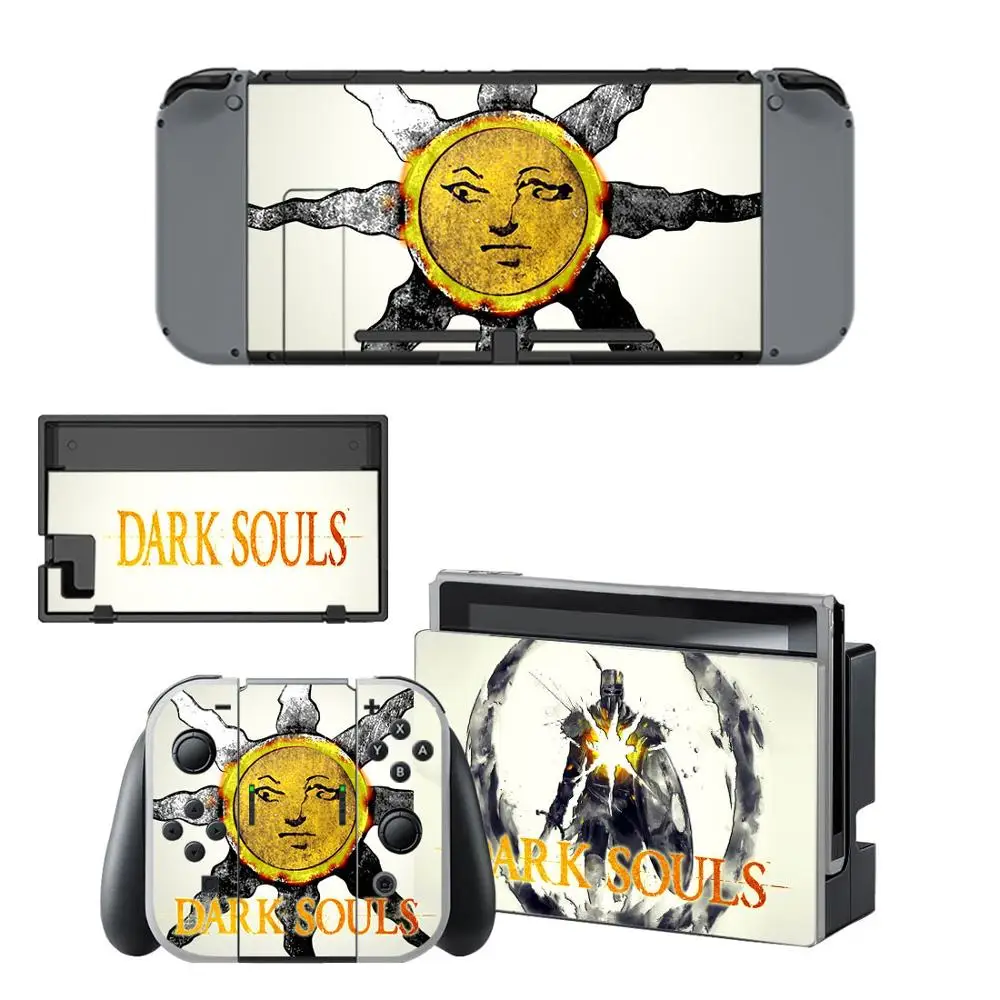 Сменные наклейки Dark Souls для nintendo switch, наклейка на кожу для nintendo Switch, полный комплект, лицевая панель, наклейка s, консоль Joy-Con, док-станция