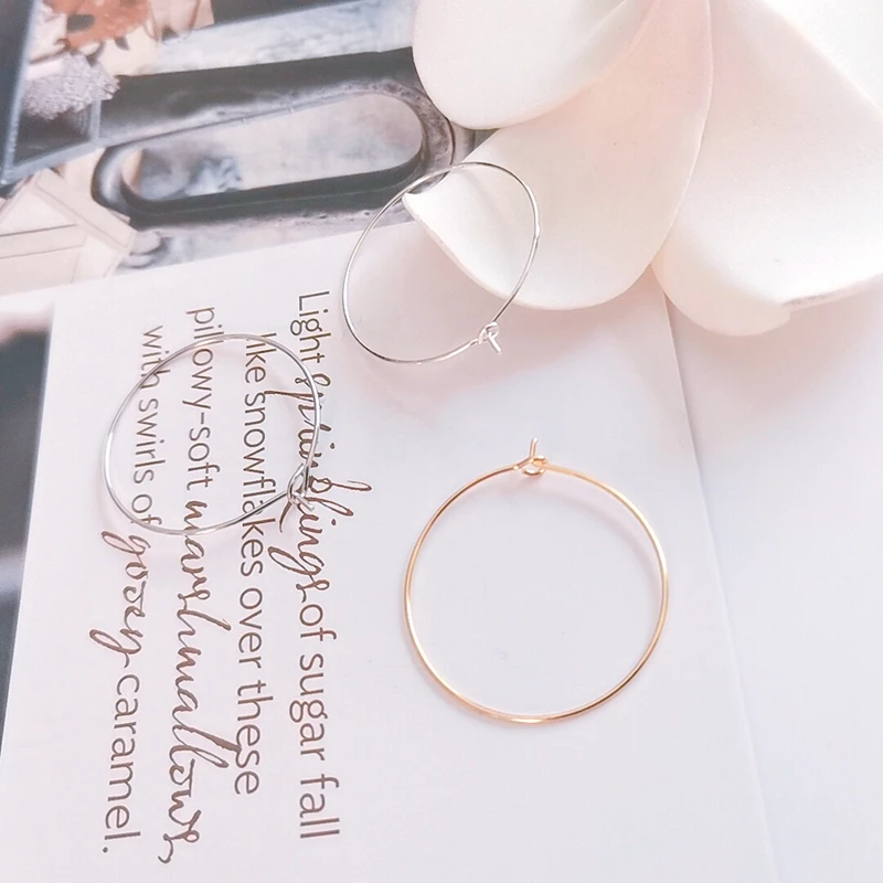 

20 Pcs Extreme Simplicity Big Ear Ring Diy Earring Material Ear Hoop Ear Hook Large Earring Ear Hook Simple Earrings for Woman