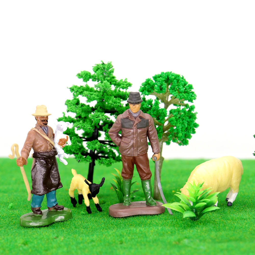 1:32 Model People Farm Villain On Farm for Landscape Railway Layout 4Pcs/set Sand Table Scene 6