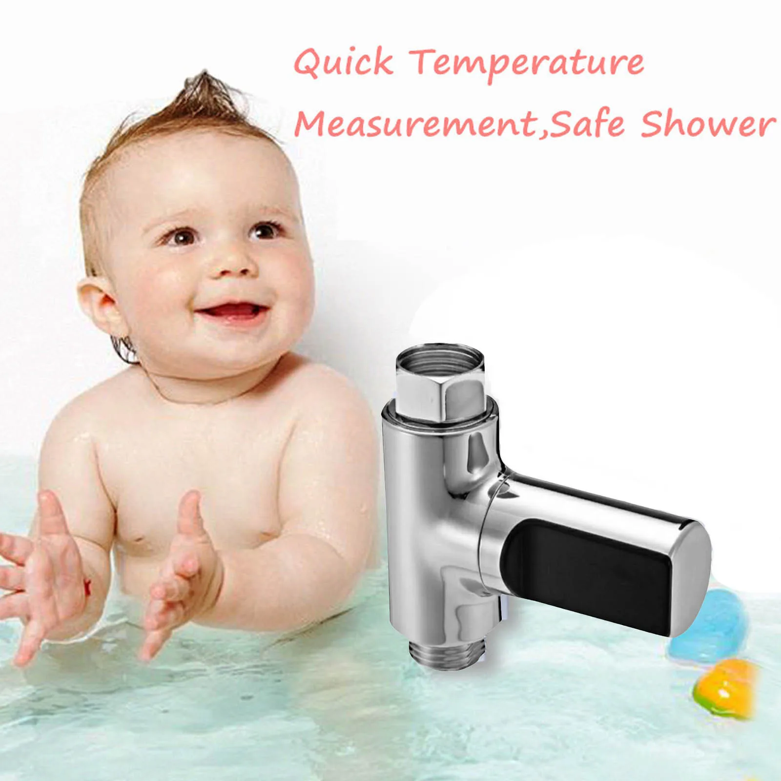 360 &deg; Swivel Led Display Home Water Flow Faucet Shower Thermometer Temperature Monitor Baby Smart Thermostat For Home