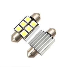 

2 Pieces DC 12V Car 6 SMD 36mm Festoon Interior Dome Door Light CANBUS error free Lamp White
