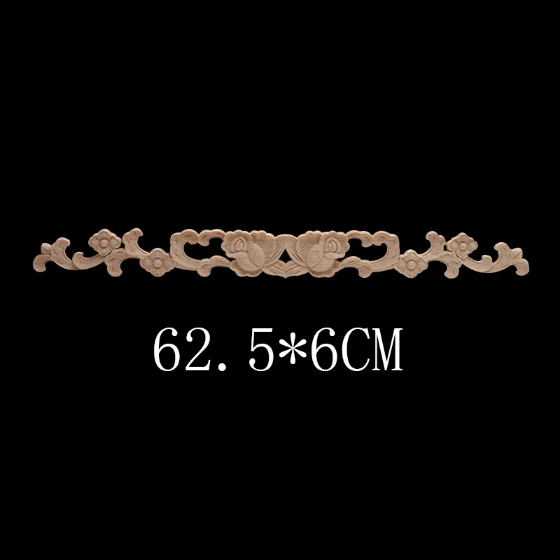C75-4 Onlay деревянные молдинги деревянная аппликация деревянная Декаль резная Неокрашенная Современная длинная большая листья цветок резиновая деревянная угловая мебель Новинка - Цвет: C75-4