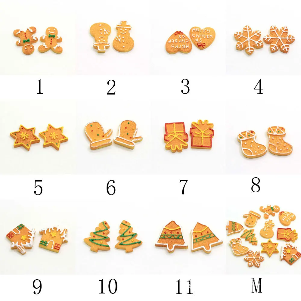 10Pcs Mix Mini Christmas Biscuits Decoration Crafts Cabochon Flatback Embellishments For Scrapbooking Diy Accessories 10Pcs Mix Mini Christmas Biscuits Decoration Crafts Cabochon Flatback Embellishments For Scrapbooking Diy Accessories