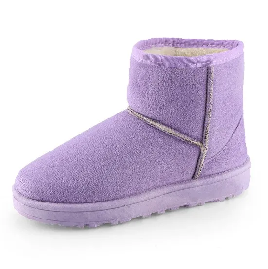 Snow Boots Women Winter Ladies Ankle Boot Fashion Plus Size Pink Female Platform Booties Keep Warm Shoes Woman Botas mujer - Цвет: purple