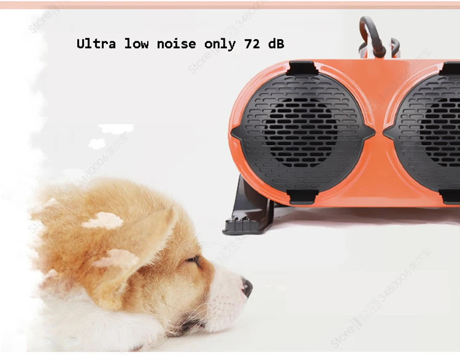 3000W Professional Double Motor Pet Hair Dryer Dog Cat Grooming Blower Wind Large Small Wall Mounted Stand Holder Rack Support