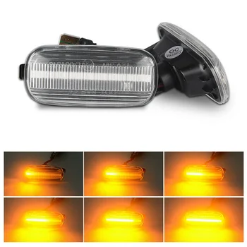 

2pcs Dynamic Sequential Amber LED Side Marker Turn Signal Light For A4 S4 B6 B7 A6