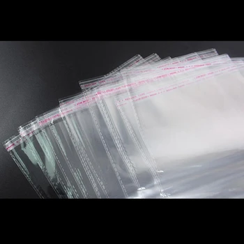 

1000 Reclosable Clear Cellophane Cello Bags Display Self Top Seal Gift Pouches TJM9177