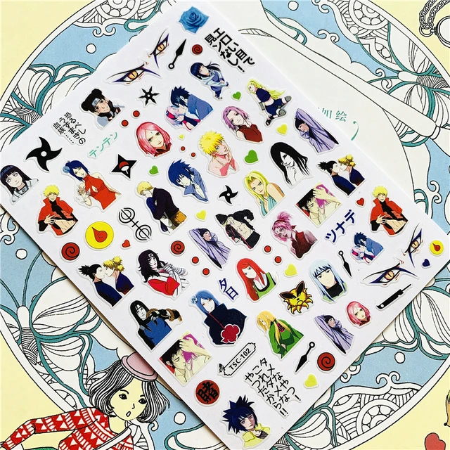 TSC-293 TSC-287 Japanese cartoon anime clown character 3D Back glue Nail Art Stickers Decals Sliders Nail ornament decoration TSC-102 N