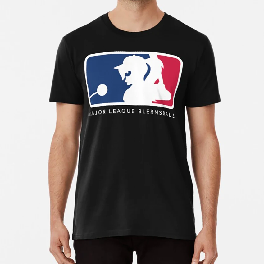 Футболка с надписью Major League Blernsball leela baseball blernsball blern league of her own bean ball | Мужская