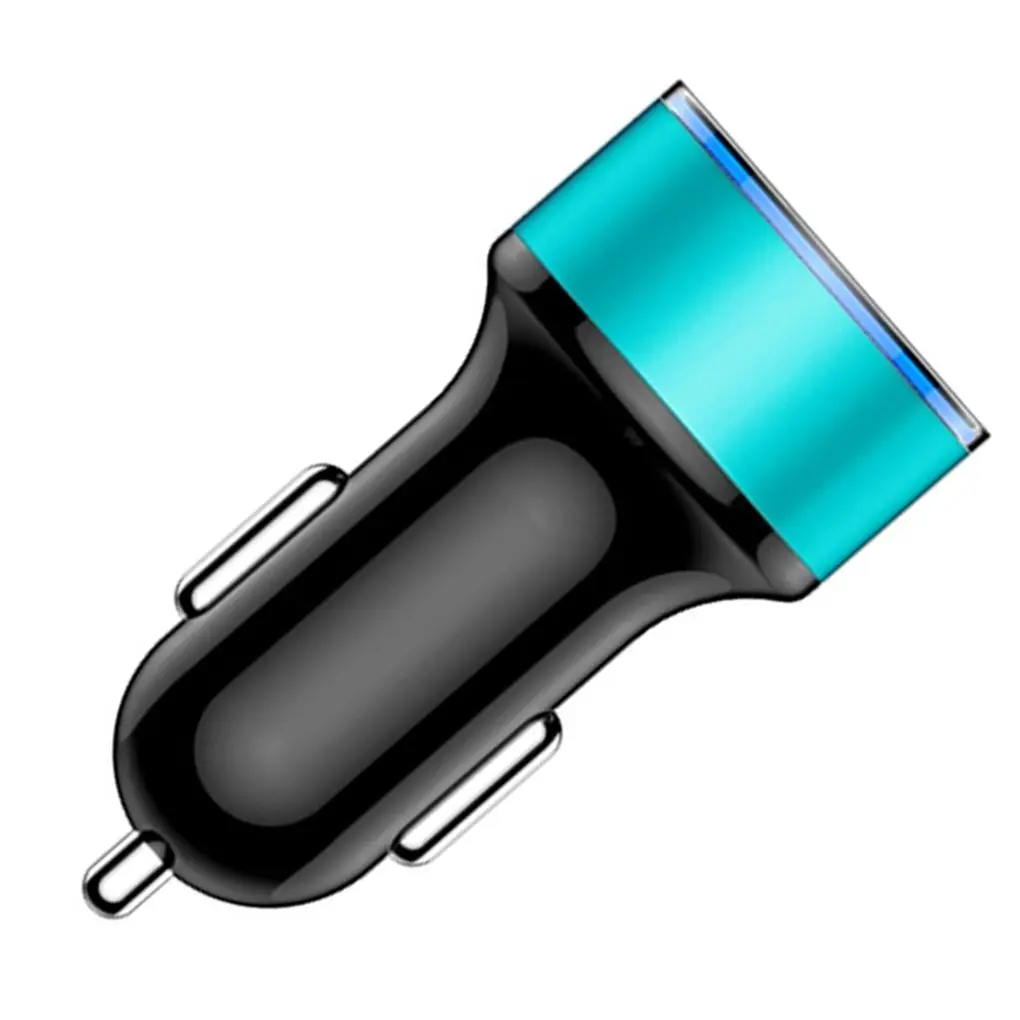 Двойной USB порт автомобиля Быстрый портативный алюминиевый зарядное устройство из алюминиевого сплава прикуривателя 3.1A 5V адаптер светодиодный дисплей
