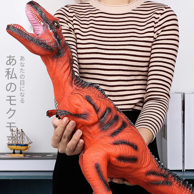 

Extra-large No. Model Soft Silcone Sound Making Dinosaur T-Rex Model Children Gift 3-6-Year-Old Boy