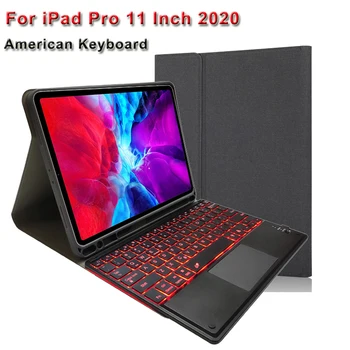 

Backlit Keyboard For iPad Pro 11 2020 Cover with Touchpad Tablet Case For iPad Pro 11 Case 2020 Removable Keyboard with Pen Slot
