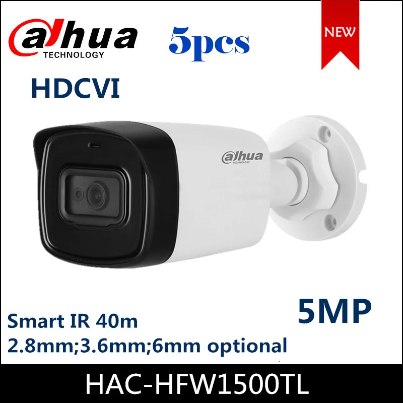 Dahua 5MP HDCVI Camera HAC-HFW1500TL DC12V Smart IR 40m HD и SD выход переключаемая камера безопасности |