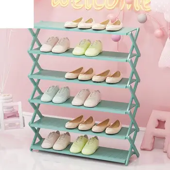 

Shoe shelf multi-layer storage simple home dormitory living room balcony free installation rack economical space saving