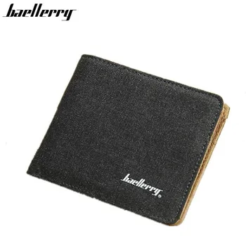 

Hot Sale Fashion Men Wallets Quality Soft Linen Design Wallet Casual Short Style 3 Colors Credit Card Holder Purse Free Shipping