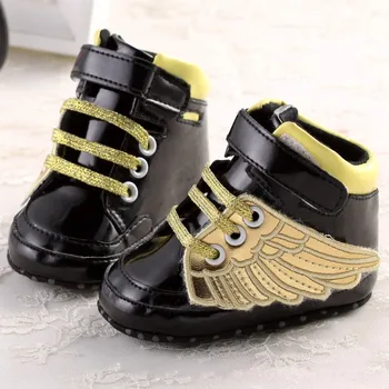 

angel wings baby shoes leather toddler shoes unisex high-top casual sports newborn infant shoes first walker
